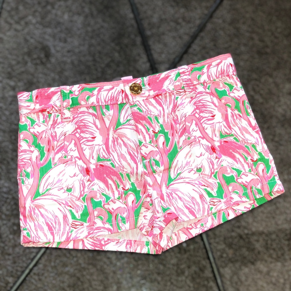 Lilly Pulitzer Flamingo Girls Shorts NWT